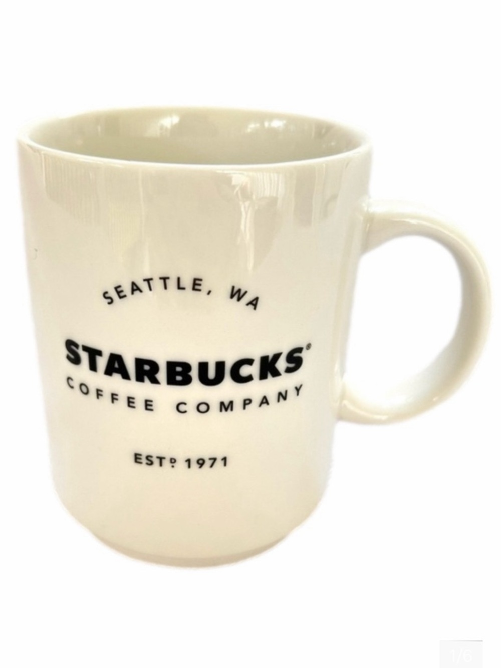 Starbucks 2018 14oz Coffee Mug Seattle Wa Coffee Company White Black